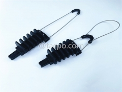 Anchor clamp, cable dia 4.5-9mm, L260mm, steel with nickel plating, 4kN