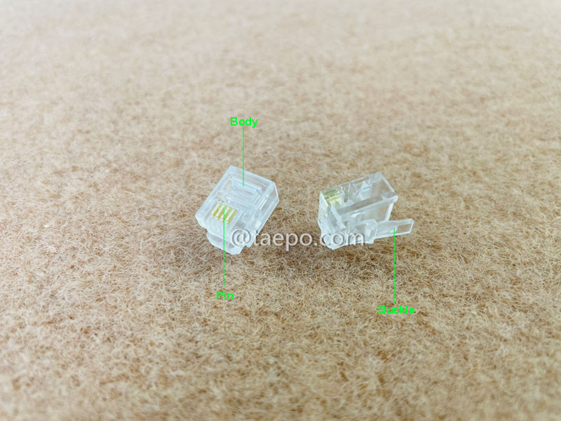 Illustration pictures for Modular plug, CAT3,  6P4C, UTP