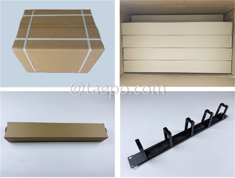 Packing pictures for Metal cable manager, 5 plastic rings, 1U, with brush