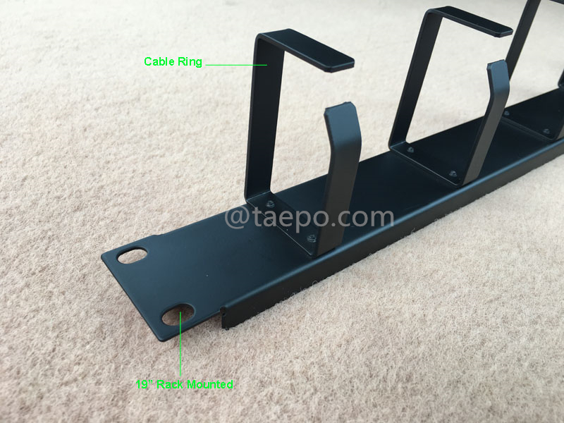 Illustration pictures for Metal cable manager, 5 rings, 1U