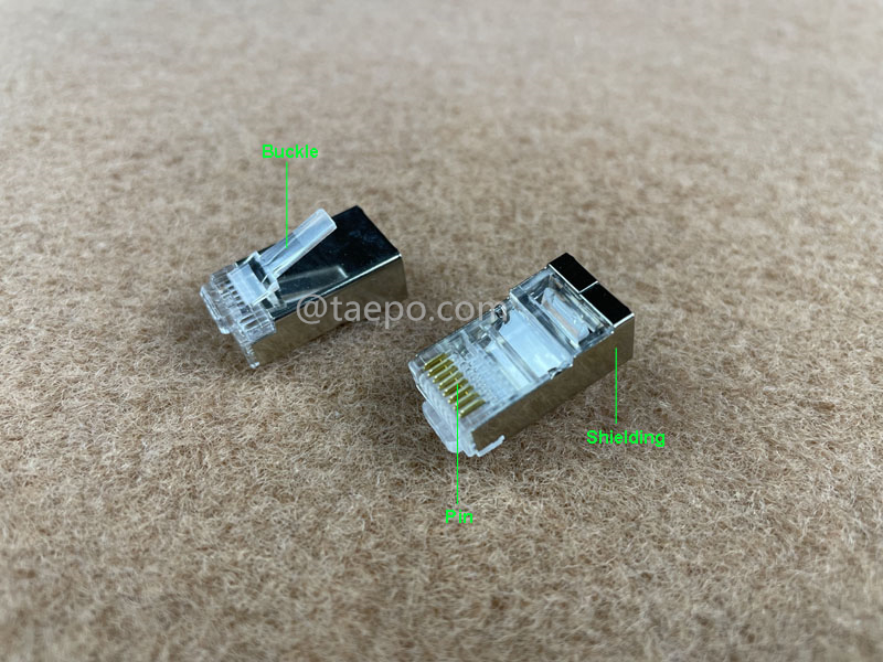 Illustration pictures for Modular plug, CAT5E, RJ45, 8P8C, STP