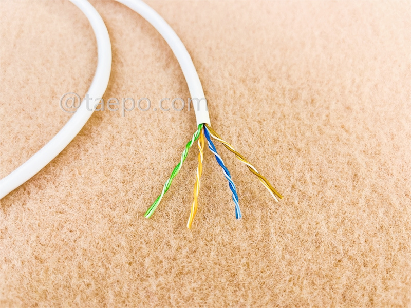 LAN cable, CAT5E, UTP, 4 pairs, bare copper, AWG24, solid coductor, 305m/roll