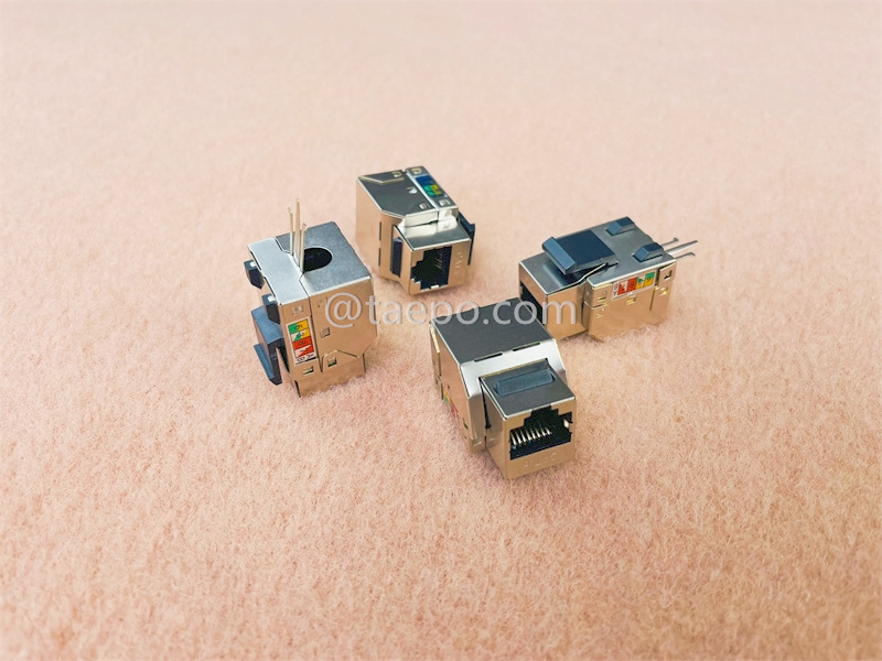 Keystone jack, CAT6, STP, 8P8C, 90 degree, AP style