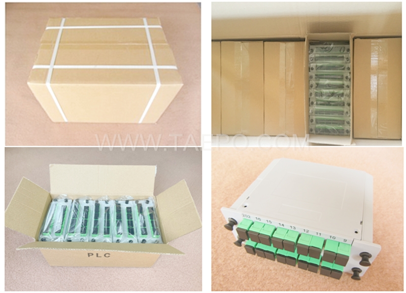 Packing pictures for Fiber optic splitter, PLC, casette type, G657A, 2x16, 0.9mm loose tube, with SC/APC connector
