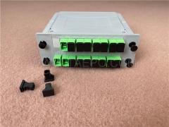 Fiber optic splitter, PLC, casette type, G657A, 1x16, 0.9mm loose tube, with SC/APC connector